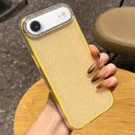 Custodia per telefono a tinta unita con glitter e strass., For iPhone 17, For iPhone Air