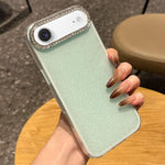Custodia per telefono a tinta unita con glitter e strass., For iPhone 17, For iPhone Air