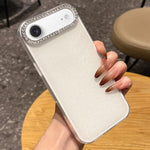 Custodia per telefono a tinta unita con glitter e strass., For iPhone 17, For iPhone Air