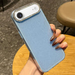 Custodia per telefono a tinta unita con glitter e strass., For iPhone 17, For iPhone Air