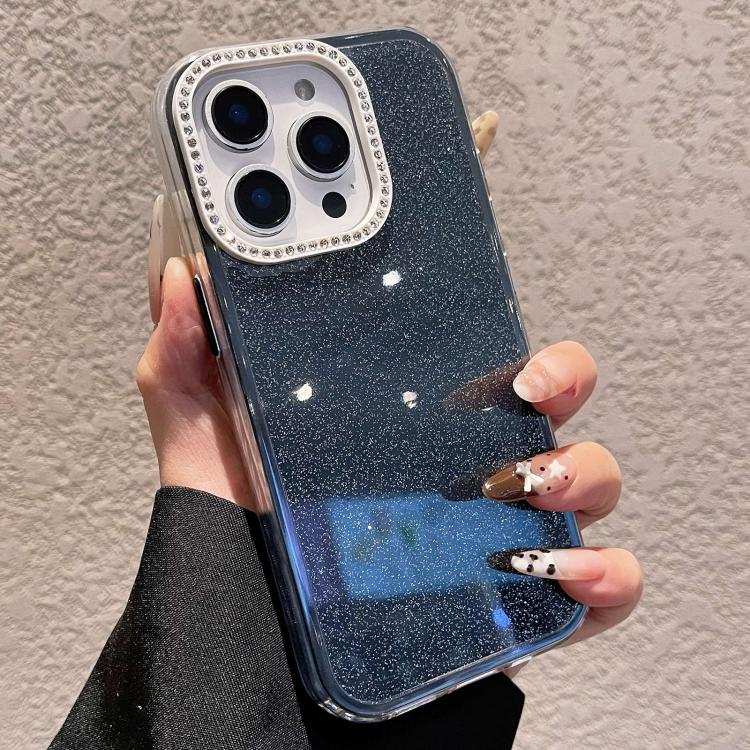 Custodia per telefono a tinta unita con glitter e strass., For iPhone 15 Pro Max, For iPhone 15 Pro