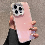 Custodia per telefono a tinta unita con glitter e strass., For iPhone 15 Pro Max, For iPhone 15 Pro