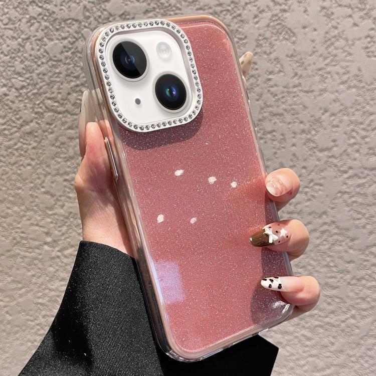 Custodia per telefono a tinta unita con glitter e strass., For iPhone 14 Plus, For iPhone 14