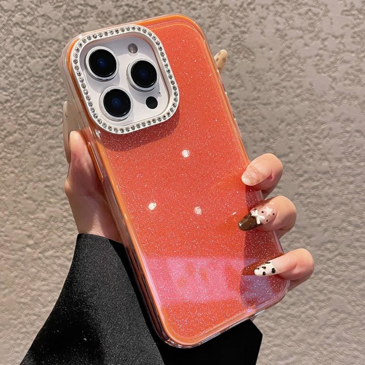 Custodia per telefono a tinta unita con glitter e strass., For iPhone 13 Pro Max, For iPhone 13 Pro