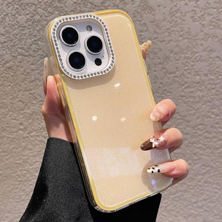 Custodia per telefono a tinta unita con glitter e strass., For iPhone 13 Pro Max, For iPhone 13 Pro