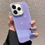 Custodia per telefono a tinta unita con glitter e strass., For iPhone 11 Pro Max, For iPhone 11