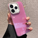 Custodia per telefono a tinta unita con glitter e strass., For iPhone 11 Pro Max, For iPhone 11