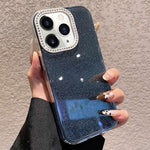 Custodia per telefono a tinta unita con glitter e strass., For iPhone 11 Pro Max, For iPhone 11