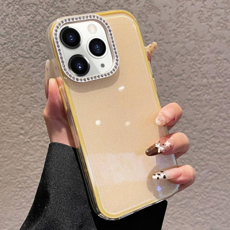 Custodia per telefono a tinta unita con glitter e strass., For iPhone 11 Pro Max, For iPhone 11