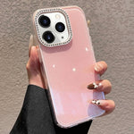 Custodia per telefono a tinta unita con glitter e strass., For iPhone 11 Pro Max, For iPhone 11
