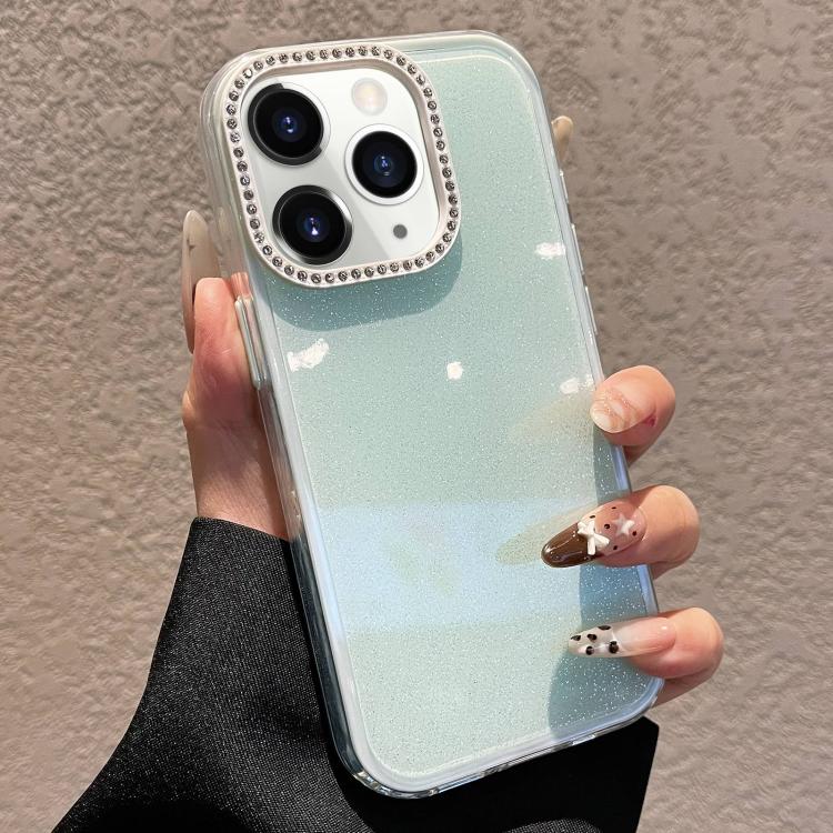 Custodia per telefono a tinta unita con glitter e strass., For iPhone 11 Pro Max, For iPhone 11