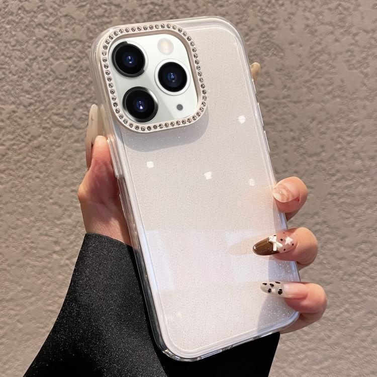 Custodia per telefono a tinta unita con glitter e strass., For iPhone 11 Pro Max, For iPhone 11