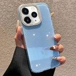 Custodia per telefono a tinta unita con glitter e strass., For iPhone 11 Pro Max, For iPhone 11