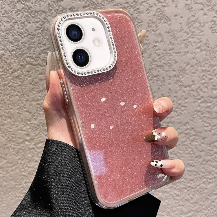 Custodia per telefono a tinta unita con glitter e strass., For iPhone 11 Pro Max, For iPhone 11