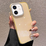 Custodia per telefono a tinta unita con glitter e strass., For iPhone 11 Pro Max, For iPhone 11