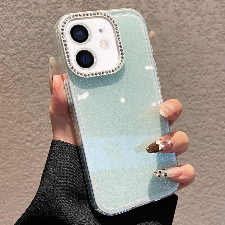 Custodia per telefono a tinta unita con glitter e strass., For iPhone 11 Pro Max, For iPhone 11