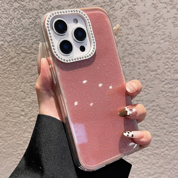 Custodia per telefono a tinta unita con glitter e strass., For iPhone 12 Pro Max, For iPhone 12 Pro