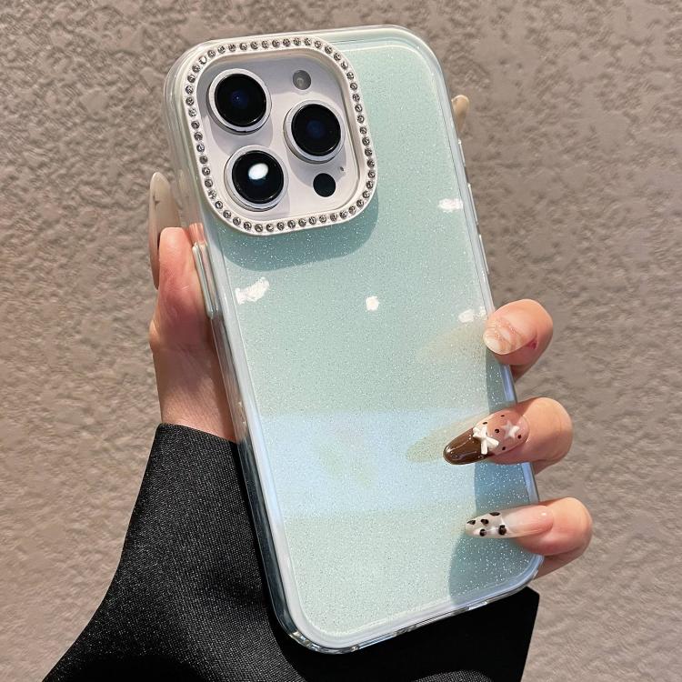 Custodia per telefono a tinta unita con glitter e strass., For iPhone 12 Pro Max, For iPhone 12 Pro