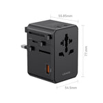 Caricabatterie da viaggio universale USAMS 100W con 4 porte