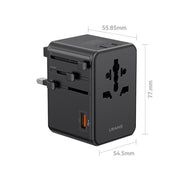 Caricabatterie da viaggio universale USAMS CC344 T72 da 100 W con 4 porte, CC344