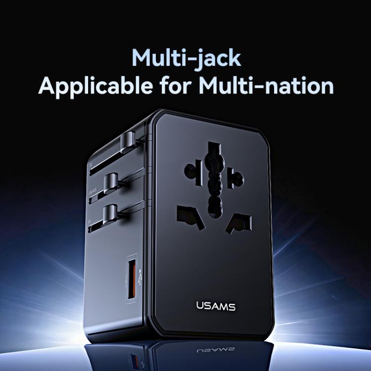 Caricabatterie da viaggio universale USAMS CC344 T72 da 100 W con 4 porte, CC344