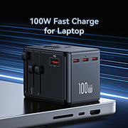 Caricabatterie da viaggio universale USAMS CC344 T72 da 100 W con 4 porte, CC344