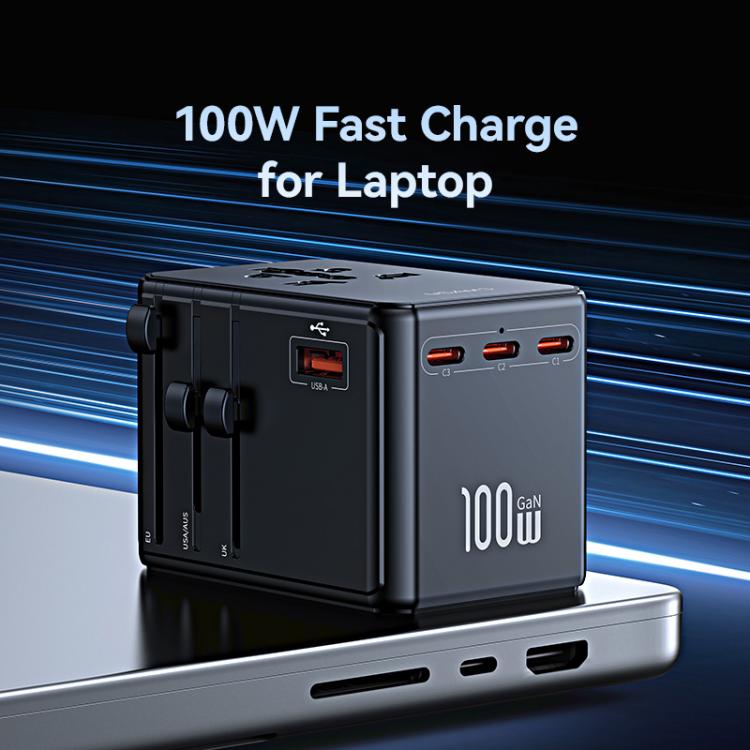 Caricabatterie da viaggio universale USAMS CC344 T72 da 100 W con 4 porte, CC344