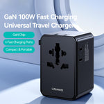 Caricabatterie da viaggio universale USAMS 100W con 4 porte
