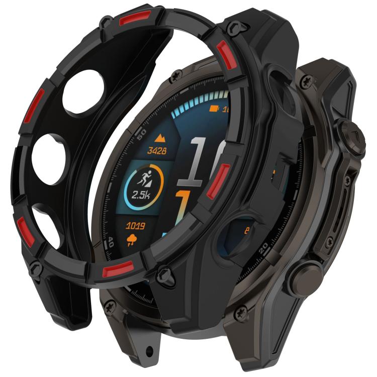 Custodia protettiva per orologio Hollow Armor in TPU a copertura parziale, For Garmin Quatix 8 51mm AMOLED, For Garmin Quatix 8 47mm AMOLED