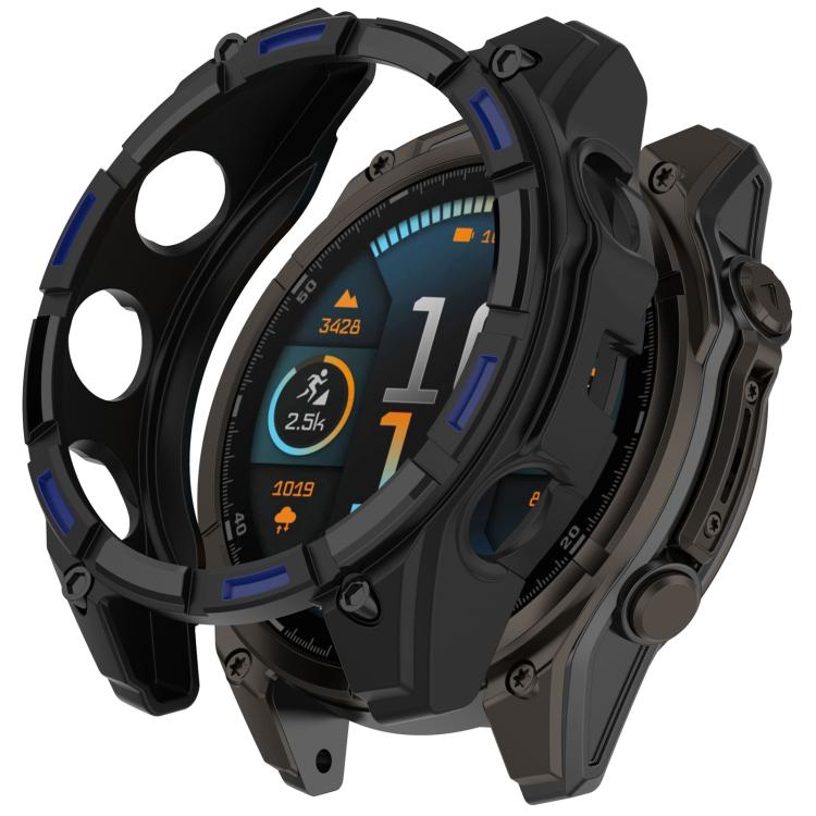Custodia protettiva per orologio Hollow Armor in TPU a copertura parziale, For Garmin Quatix 8 51mm AMOLED, For Garmin Quatix 8 47mm AMOLED