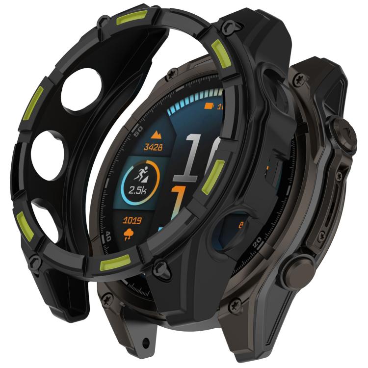 Custodia protettiva per orologio Hollow Armor in TPU a copertura parziale, For Garmin Quatix 8 51mm AMOLED, For Garmin Quatix 8 47mm AMOLED