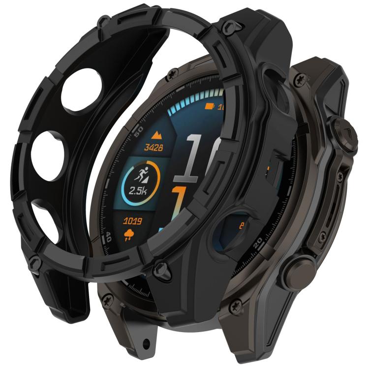 Custodia protettiva per orologio Hollow Armor in TPU a copertura parziale, For Garmin Quatix 8 51mm AMOLED, For Garmin Quatix 8 47mm AMOLED