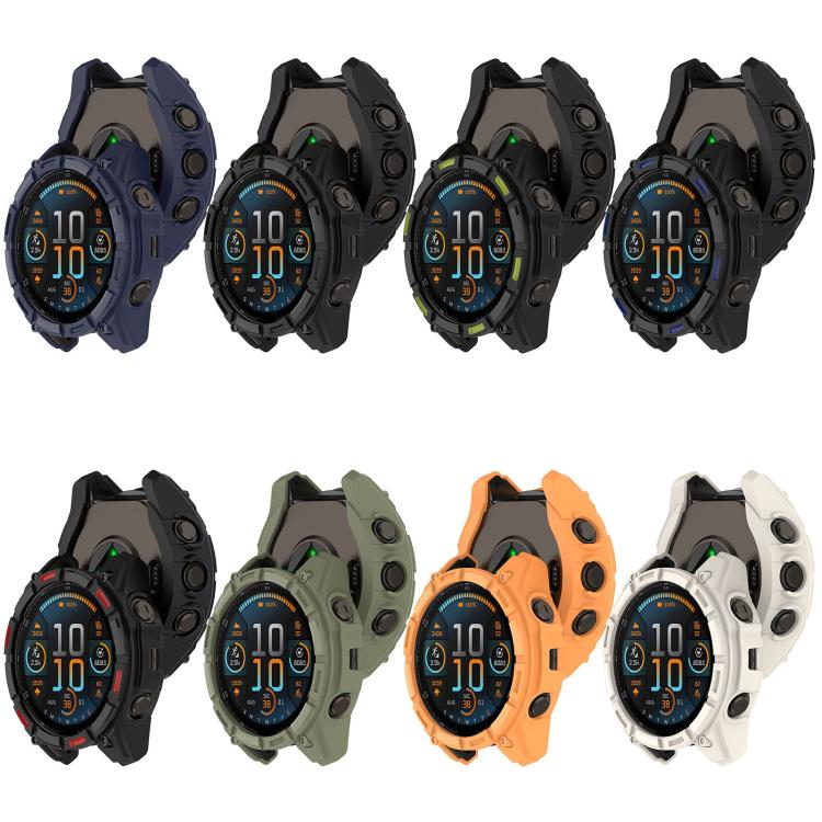 Custodia protettiva per orologio Hollow Armor in TPU a copertura parziale, For Garmin Quatix 8 51mm AMOLED, For Garmin Quatix 8 47mm AMOLED
