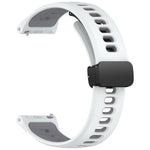 Cinturino per orologio in silicone bicolore con chiusura magnetica pieghevole., 22mm