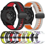 Cinturino per orologio in silicone bicolore con chiusura magnetica pieghevole., 22mm