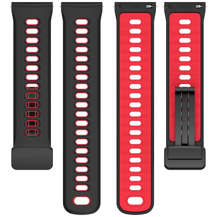 Cinturino per orologio in silicone bicolore con chiusura magnetica pieghevole., 22mm