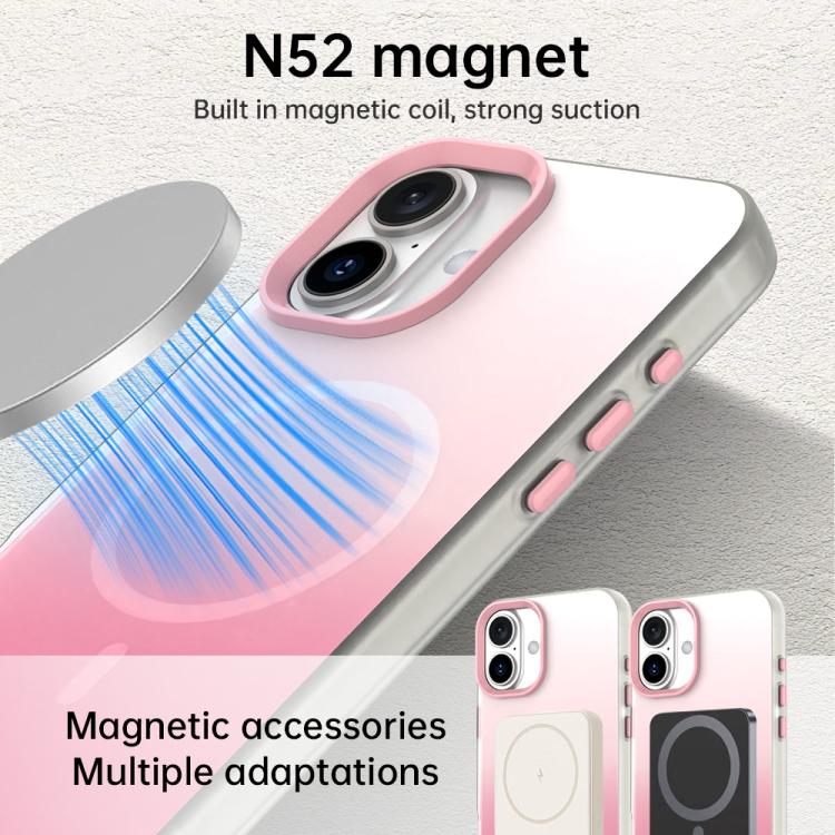 Custodia magnetica ibrida 3 in 1 della serie Candy Gradient, For iPhone 18, For iPhone 18 Pro, For iPhone 18 Pro Max, For iPhone 17 Pro Max
