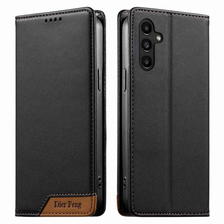 Custodia per telefono Dierfeng in ecopelle con magnete e RFID ad alta resistenza, For Galaxy A25 5G, For Galaxy A24 4G, For Galaxy A14, For Galaxy A34 5G