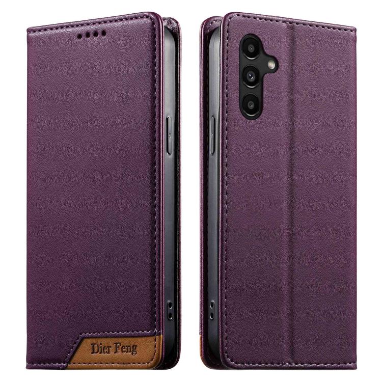 Custodia per telefono Dierfeng in ecopelle con magnete e RFID ad alta resistenza, For Galaxy A26 5G, For Galaxy A36 5G, For Galaxy A06 4G, For Galaxy A15