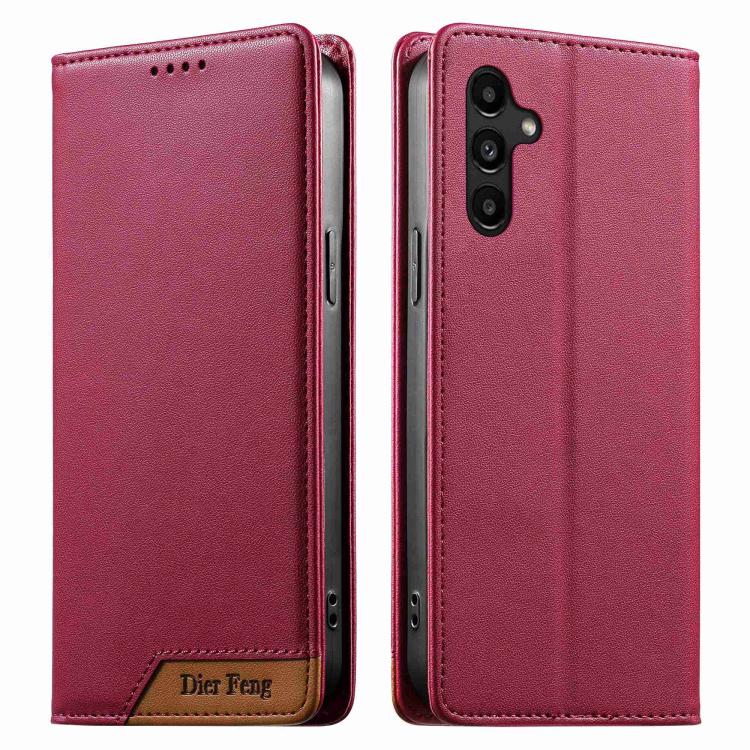 Custodia per telefono Dierfeng in ecopelle con magnete e RFID ad alta resistenza, For Galaxy A26 5G, For Galaxy A36 5G, For Galaxy A06 4G, For Galaxy A15