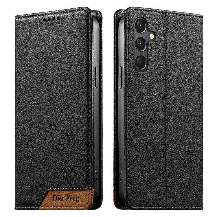 Custodia per telefono Dierfeng in ecopelle con magnete e RFID ad alta resistenza, For Galaxy A25 5G, For Galaxy A24 4G, For Galaxy A14, For Galaxy A34 5G