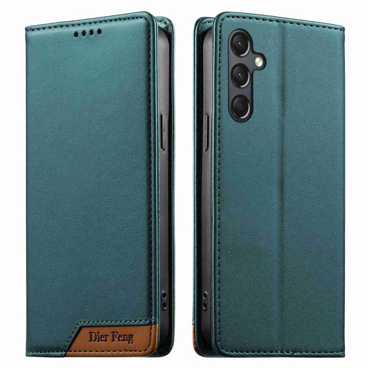 Custodia per telefono Dierfeng in ecopelle con magnete e RFID ad alta resistenza, For Galaxy A25 5G, For Galaxy A24 4G, For Galaxy A14, For Galaxy A34 5G
