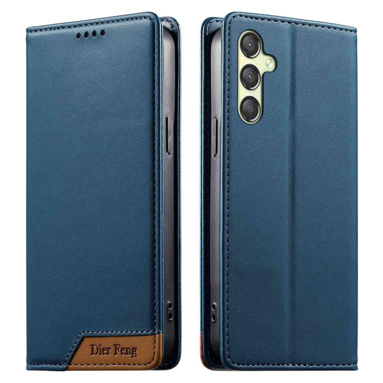 Custodia per telefono Dierfeng in ecopelle con magnete e RFID ad alta resistenza, For Galaxy A25 5G, For Galaxy A24 4G, For Galaxy A14, For Galaxy A34 5G