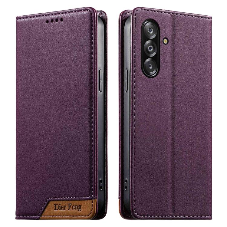 Custodia per telefono Dierfeng in ecopelle con magnete e RFID ad alta resistenza, For Galaxy A26 5G, For Galaxy A36 5G, For Galaxy A06 4G, For Galaxy A15