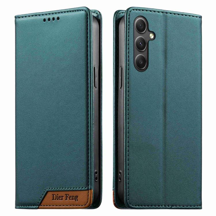 Custodia per telefono Dierfeng in ecopelle con magnete e RFID ad alta resistenza, For Galaxy A25 5G, For Galaxy A24 4G, For Galaxy A14, For Galaxy A34 5G