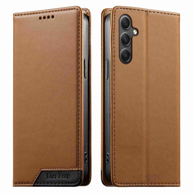 Custodia per telefono Dierfeng in ecopelle con magnete e RFID ad alta resistenza, For Galaxy A25 5G, For Galaxy A24 4G, For Galaxy A14, For Galaxy A34 5G