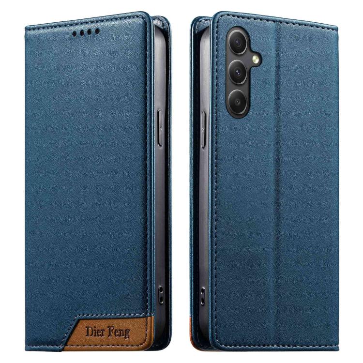 Custodia per telefono Dierfeng in ecopelle con magnete e RFID ad alta resistenza, For Galaxy A25 5G, For Galaxy A24 4G, For Galaxy A14, For Galaxy A34 5G