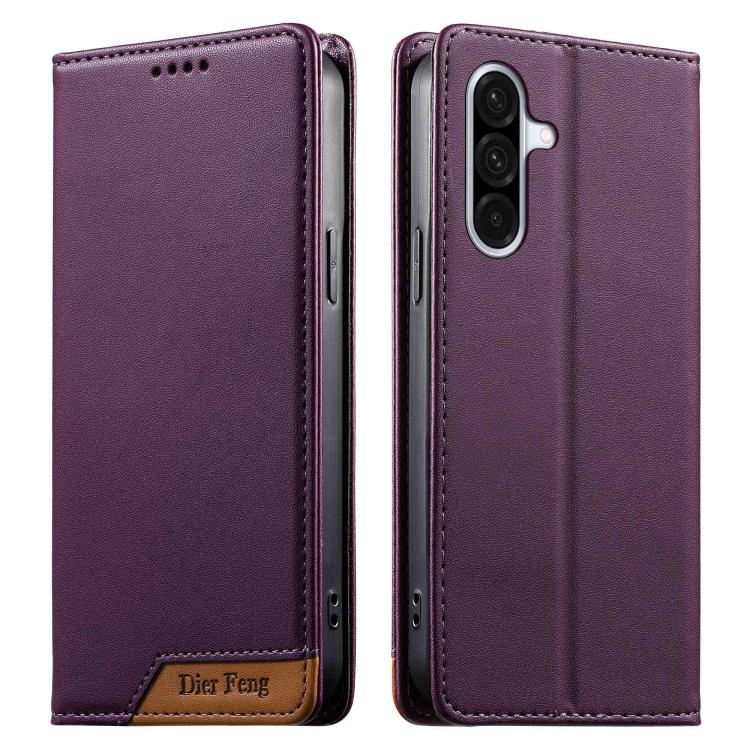 Custodia per telefono Dierfeng in ecopelle con magnete e RFID ad alta resistenza, For Galaxy A57 5G, For Galaxy A37 5G, For Galaxy A27 5G, For Galaxy A56 5G