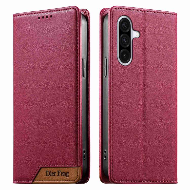 Custodia per telefono Dierfeng in ecopelle con magnete e RFID ad alta resistenza, For Galaxy A57 5G, For Galaxy A37 5G, For Galaxy A27 5G, For Galaxy A56 5G