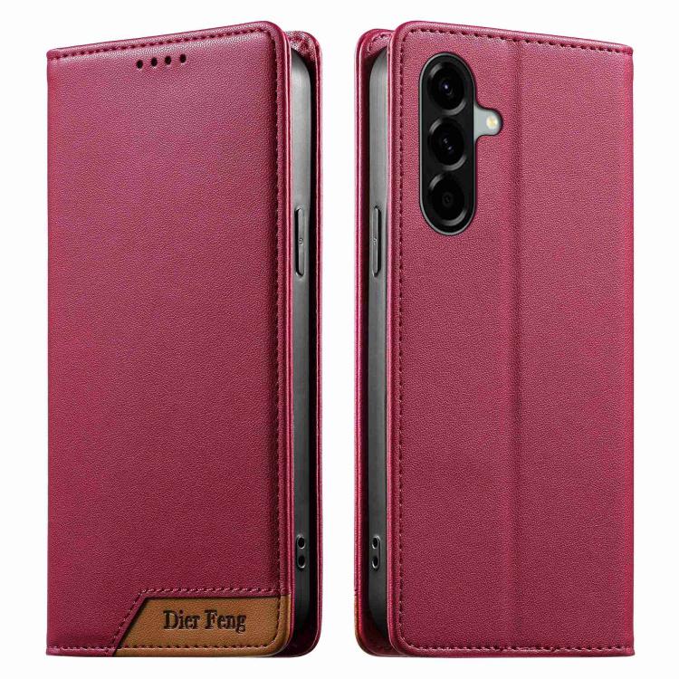 Custodia per telefono Dierfeng in ecopelle con magnete e RFID ad alta resistenza, For Galaxy A57 5G, For Galaxy A37 5G, For Galaxy A27 5G, For Galaxy A56 5G